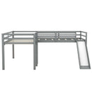 L Shaped Loft Bed With Ladder And Slide