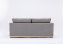 Valin - 3 Piece Living Room Set Meeting Room And Small Apartment Sofa Loveseat Chair - Gray