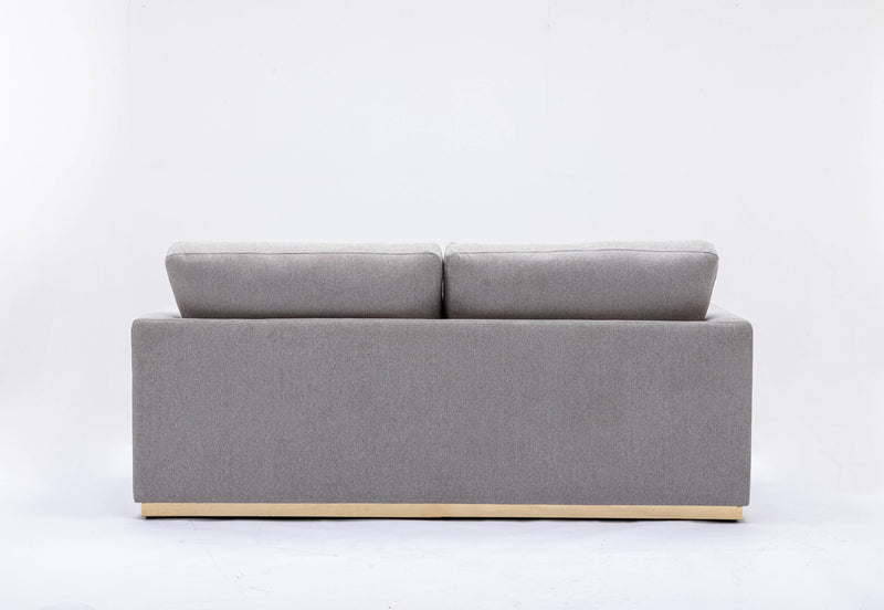 Valin - 3 Piece Living Room Set Meeting Room And Small Apartment Sofa Loveseat Chair - Gray