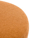 Modish - Round Ottoman - Natural Wood / Pumpkin Orange