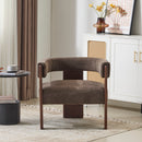 Modern Upholstered Accent Arm Chair With Barrel Back Design