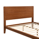 Mid-Century Modern Bamboo Platform Bed With Slat Support, No Box Spring Needed