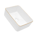 Modern European Style Ceramic Rectangular Vessel Bathroom Sink