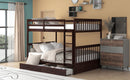 Bunk Bed With Ladders And 2 Storage Drawers