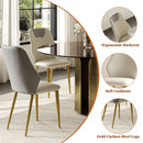 Modern Round Dining Table Set With Glass Top And Steel Legs