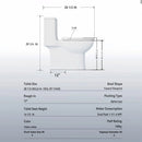 1 Piece Toilet With Tornado Flush, Soft Closing Seat