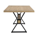 Elevated - Farmhouse Dining Table With X Shaped Legs - Light Ash
