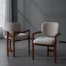 Upholstered Arm Dining Chairs (Set of 2)