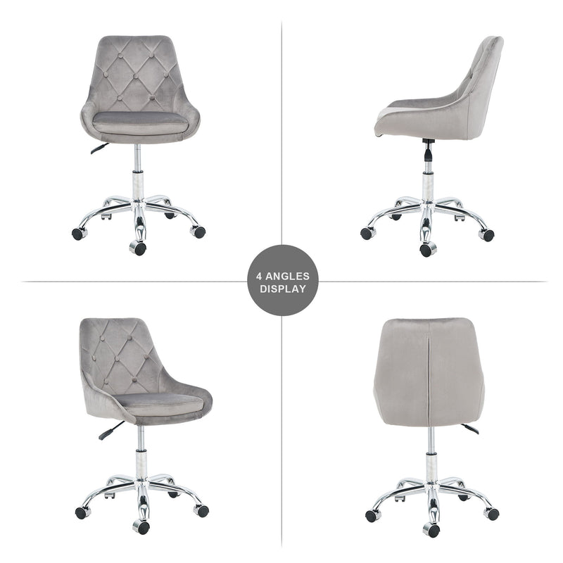 Adjustable And Space-Saving Chair With Golden Electroplated Legs