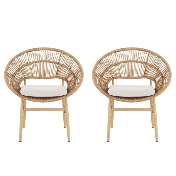 Cyril - Outdoor Papasan Style Dining Chair (Set of 2)