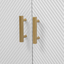 TV Cabinet With 1 Drawer, 2 Cabinets, Handles And Anti-Tip Device