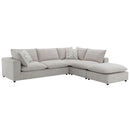 Marisa - Modular Left Facing Loveseat With 2 Pillows - Beige Boucle