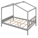 Full Size Wood House Bed with Storage Space, Gray (OLD SKU :LP000002AAE)
