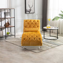 Velvet Chaise Lounge Indoor, Button Tufted Upholstered Chaise Lounge Chair With Pillow