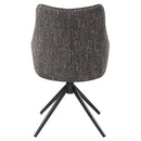 Malika - Side Chair With Swivel (Set of 2) - Brown Chenille