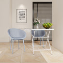 2 Piece Durable Single Chair With Mesh Hollow Out Design