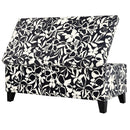 Luxury Storage Ottoman With Floral Patterned Fabric, Soft-Close Hinges, Multi Functional