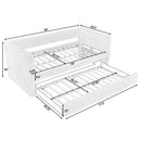 Modern Twin Size Daybed Upholstered Sofa Bed With Pull Out Feature - Dark Gray