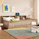 Floor Bed With Storage Cabinets And USB Ports