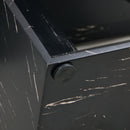 Modern Dining Table With Marbled Design For Luxurious Elegance - Black