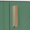 Classic Retro Bathroom Vanity With Sink, Door Shelf, Side Open Storage Frame