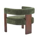 Modern Upholstered Accent Arm Chair With Barrel Back Design