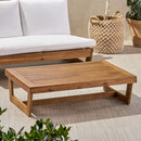 Outdoor Coffee Table With Slat Paneling - Teak