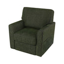 360° Swivel Accent Barrel Armchair With Side Pockets, Compact Design