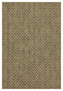 Earth - 7'10" X 10'3" Indoor, Outdoor Area Rug - Black, Natural