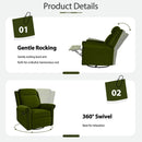 360 Degrees Swivel Recliner Manual Rocking Recliner Home With Adjustable Backrest