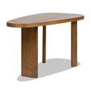 Melvin - Modern Oak Oblong Oval Console Desk - Cafe Brown Oak