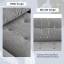 L Shaped Convertible Sectional Sofa 4 Seat Tufted Couch Set With Two Tone Adjust Legs Cloud Movable Ottoman