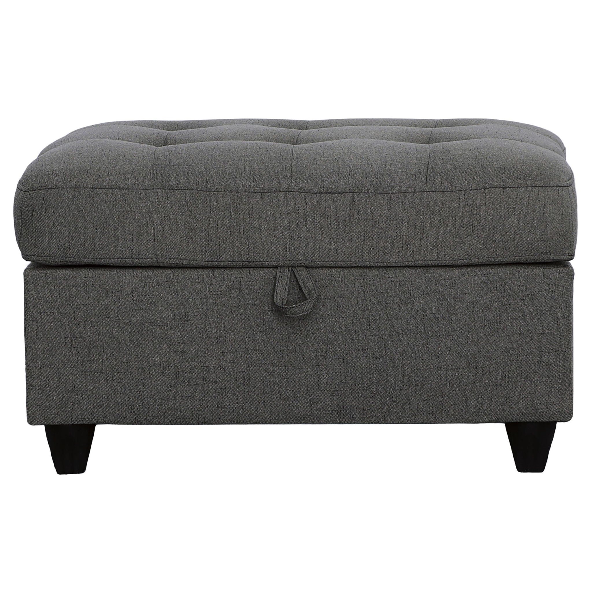 Stonenesse Rectangular Upholstered Storage Ottoman Grey