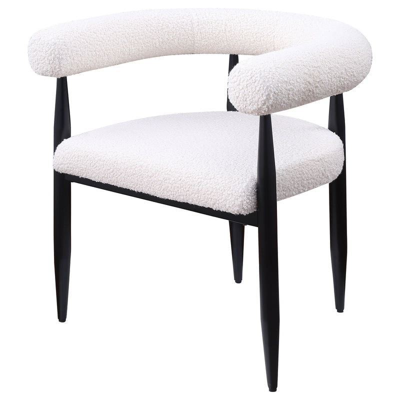 Camden - Boucle Upholstered Dining Arm Chair (Set of 2) - Cream