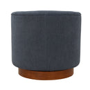 Miramar - Swivel Barrel Chair With Wooden Base