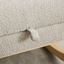 Rocking High Back Glider Chair With Retractable Footrest, Side Pocket