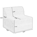 Modern Minimalist L Shape Modular Sectional Sofa, Sleeper Corduroy Couch