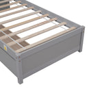 Twin Bed with 2 Drawers, Solid Wood, No Box Spring Needed ,Grey(New SKU:W504P149041)