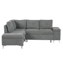 Versatile L Shaped Sofa Bed With Storage, Cup Holders, USB Ports Chenille