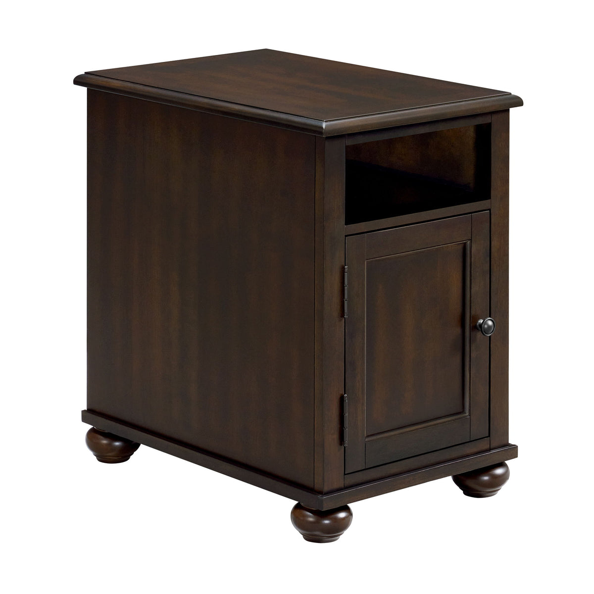 Wagner Chairside Table With USB in Cherry by Elements International