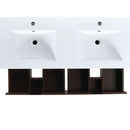 Modern Floating Bathroom Vanity With Dual Resin Sink, Soft Close Drawers