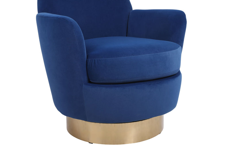 Swivel Barrel Chair, Swivel Accent Chairs Armchair For Living Room, Reading Chairs For Bedroom Comfy, Round Barrel Chairs With Gold Stainless Steel Base