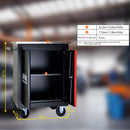 Double Door Clapboardl Multi Function Tool Cart - Black / Red