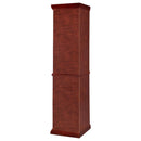 Appledale - 6-Shelf Corner Curio Display Cabinet - Medium Brown