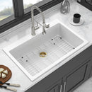 Quartz Kitchen Sink, Granite Composite, Drop In Sink With Durable Design