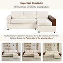 Sectional Sofa Upholstered Sofa Couch With Reversible Armrests For Living Room