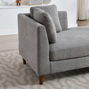 Wide Modern Double Sided Upholstered Chaise Lounge