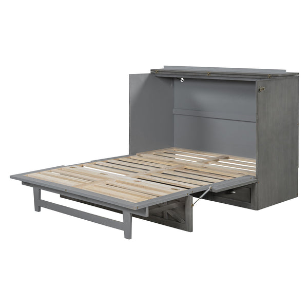 Murphy Bed With Large Drawers And USB Ports