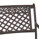 Sector - Bench With Curved Design And Diamond Cross Seat - Copper