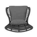 Modern Aesthetic Outdoor Rattan Accent Chair With Metal Legs